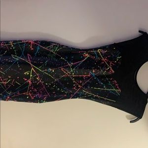 Black dress with different colors